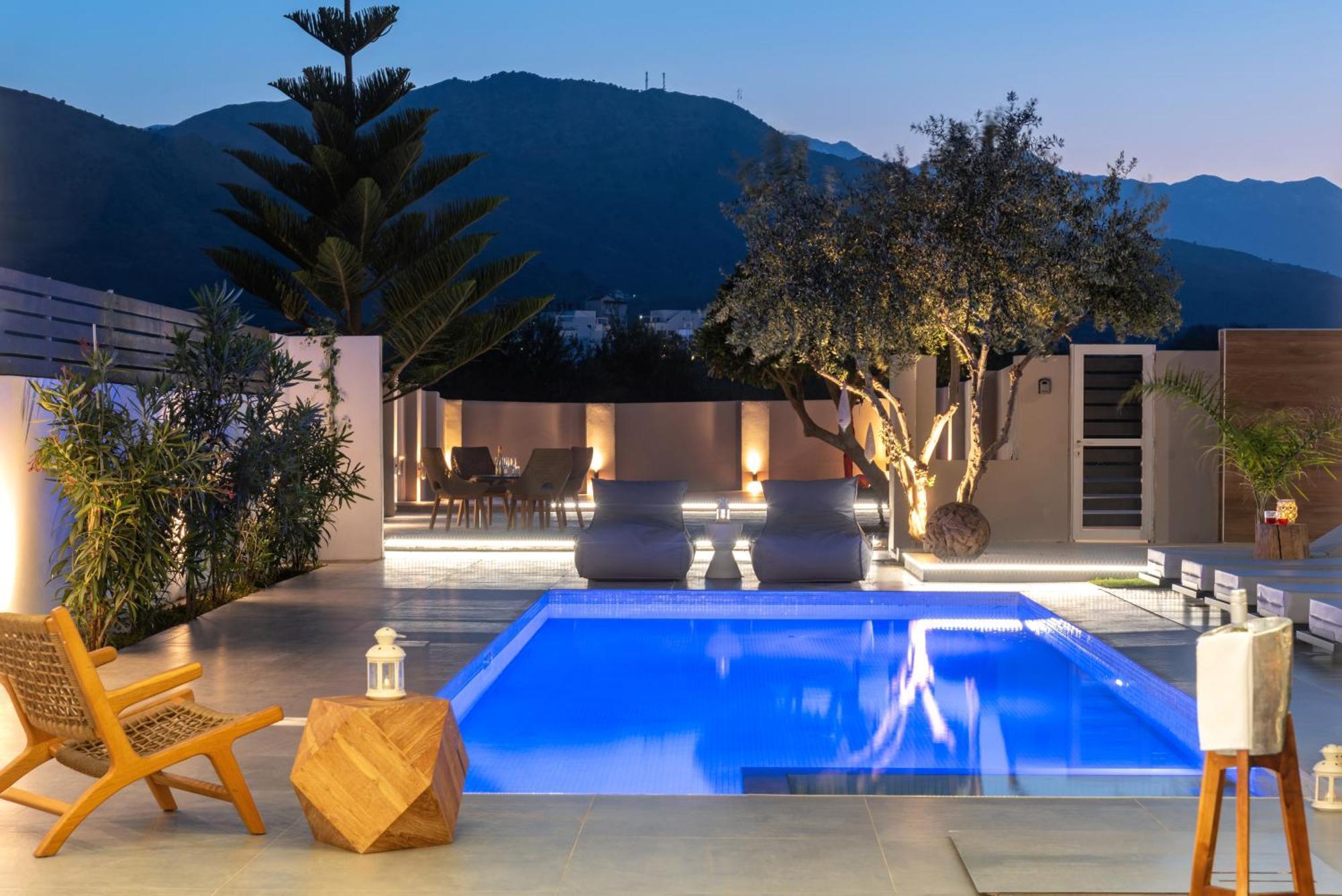 Hypnosis Beachside Villa With Private Heated Pool Georgioupoli Exterior photo